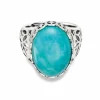 Ring 925/- Sterling Silber rhodiniert Amazonit