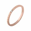 Ring 925/- Sterling Silber rosévergoldet Herzen Zirkonia Stacking