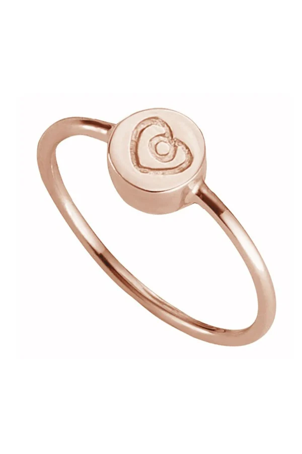 Ring 925/- Sterling Silber rotvergoldet Herz