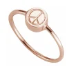 Ring 925/- Sterling Silber rotvergoldet Peace