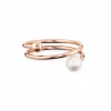 Ring 925/- Sterling Silber rotvergoldet Perle