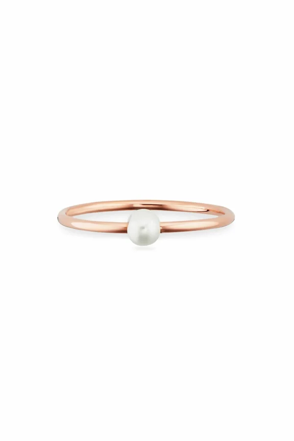 Ring 925/- Sterling Silber rotvergoldet Perle