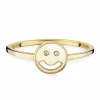 Ring 925 Sterling Silber vergoldet Smile