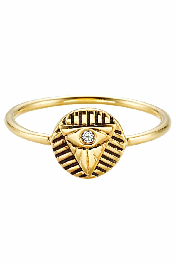 Ring 925 Sterling Silber vergoldet Zirkonia