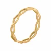 Ring 925/- Sterling Silber vergoldet Cut Outs Stacking