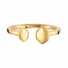 Ring 925/- Sterling Silber vergoldet Sechseck Hexagon Wabe