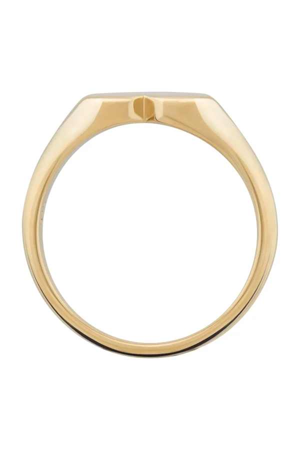 Ring 925 Sterling Silber vergoldet Siegelring Herz