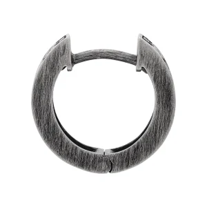 Single Creole 925 Silber matt oxidiert