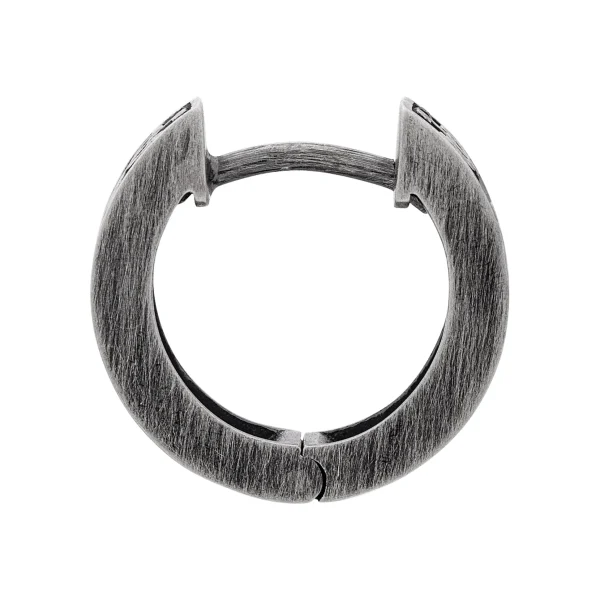 Single Creole 925 Silber matt oxidiert