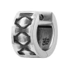 Single Ohrring 925 Silber rhodiniert matt oxidiert